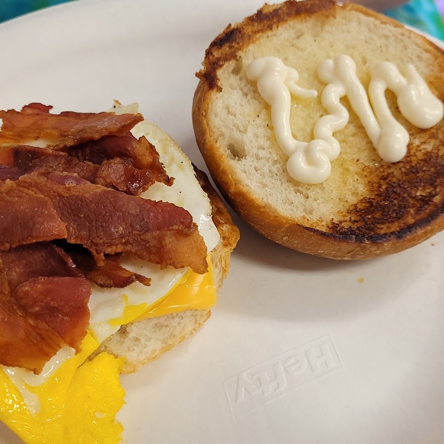A breakfast plate with eggs.